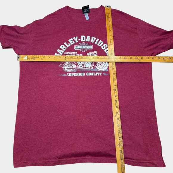 Harley Davidson T-Shirt Men 2XL Sedona Arizona Graphic Biker Tee Maroon Red - Picture 11 of 12